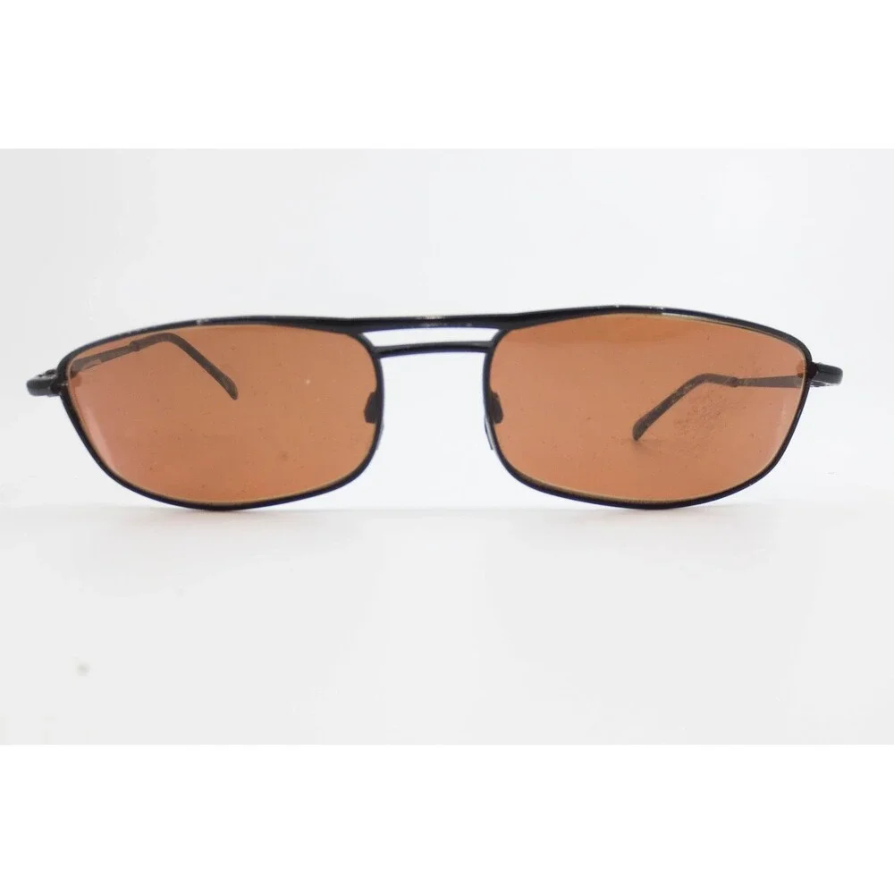 Serengeti Montalone 6859 Sunglasses Black Metal Frame Amber Lens Japan Made
